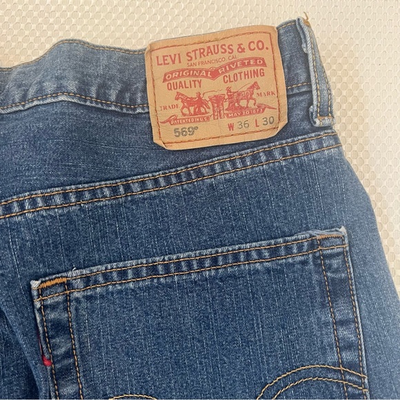 Levi’s Blue Loose Straight Fit 569 Jeans B17/23 - Picture 6 of 13